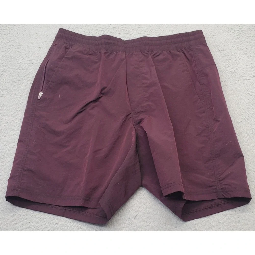 VRST All-In Unlined Shorts Mens Medium Burgundy Comfort Water Repellent UPF 50+‎